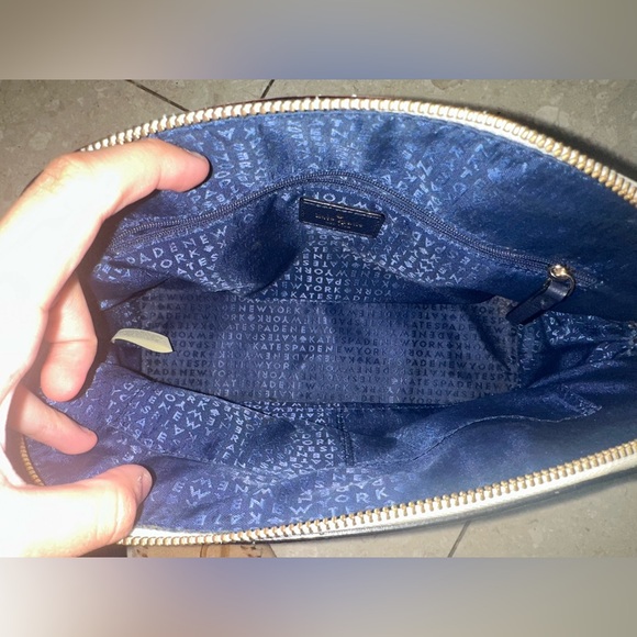 Kate spade navy and white purse - Picture 3 of 8